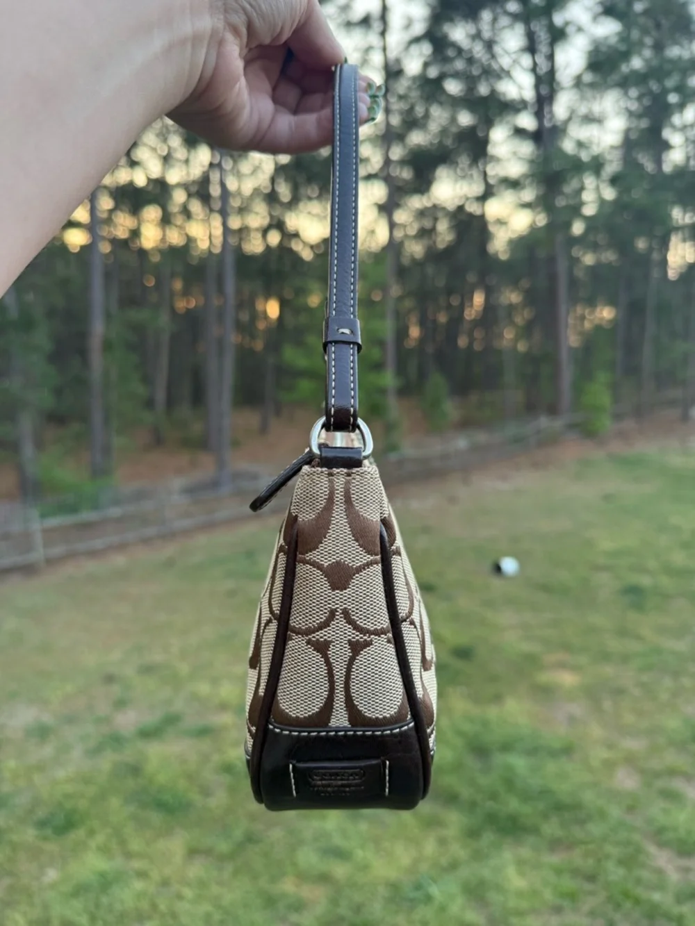 Coach Brown Signature Hampton Demi Bag - Picture 2 of 8